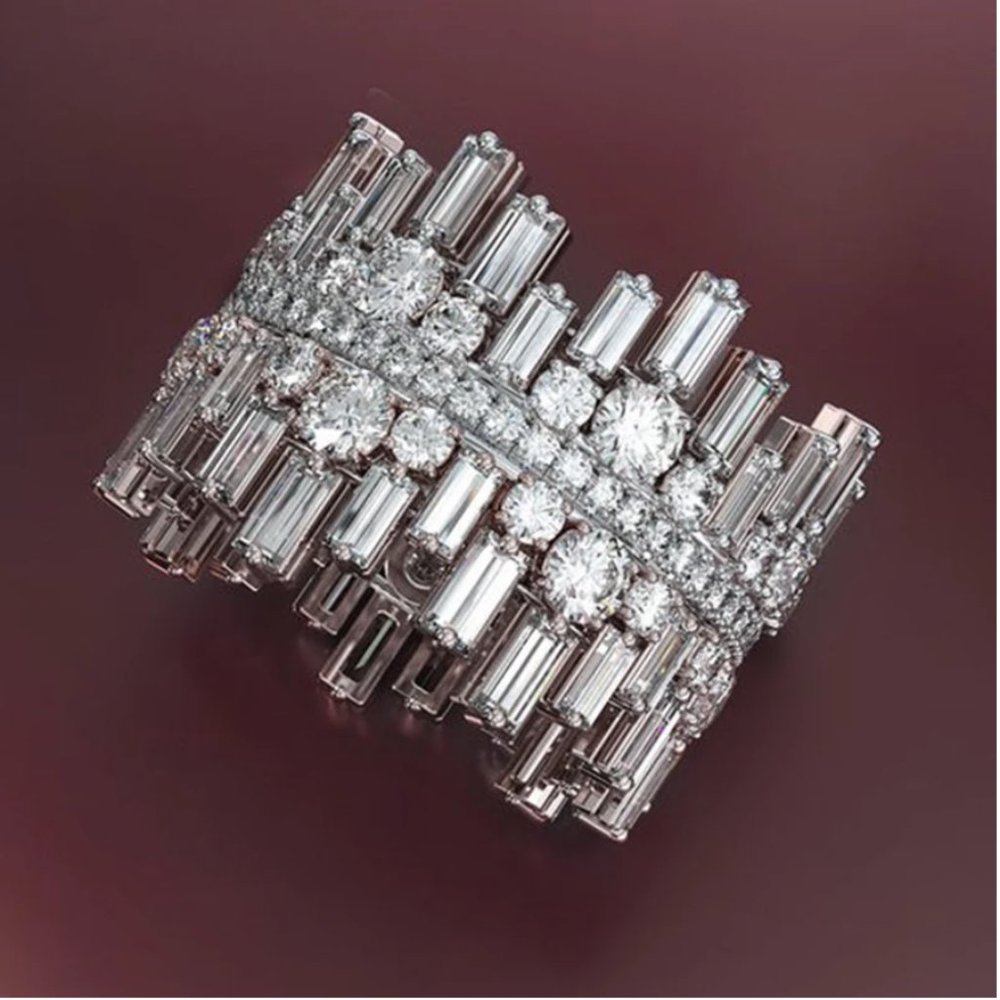 Micro Paved Irregular Multi-Row Diamond Ring